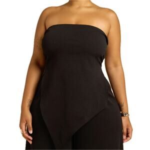 Rebdolls Black In That Way Asymmetrical Strapless Tube Top size 3X / 22 NEW Tags
